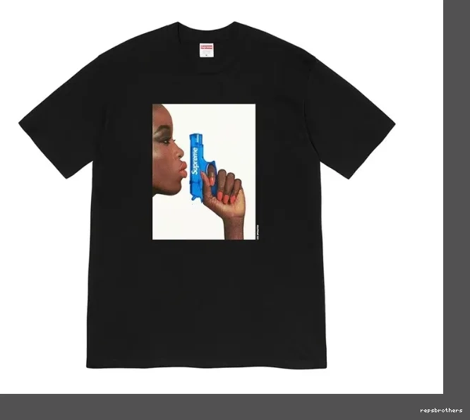 L Printed XL Female WEEK Black sleeved Gun Pistol Water White T-shirt Portrait M Tee 1 Water S Short 1002